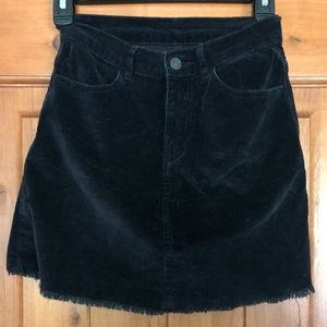Brandy Melville black corduroy skirt
